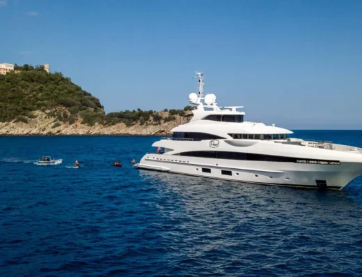 Pearl 52M mega yacht cruising in the Mediterranean during a luxury charter
